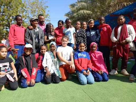 Pupils on the school field